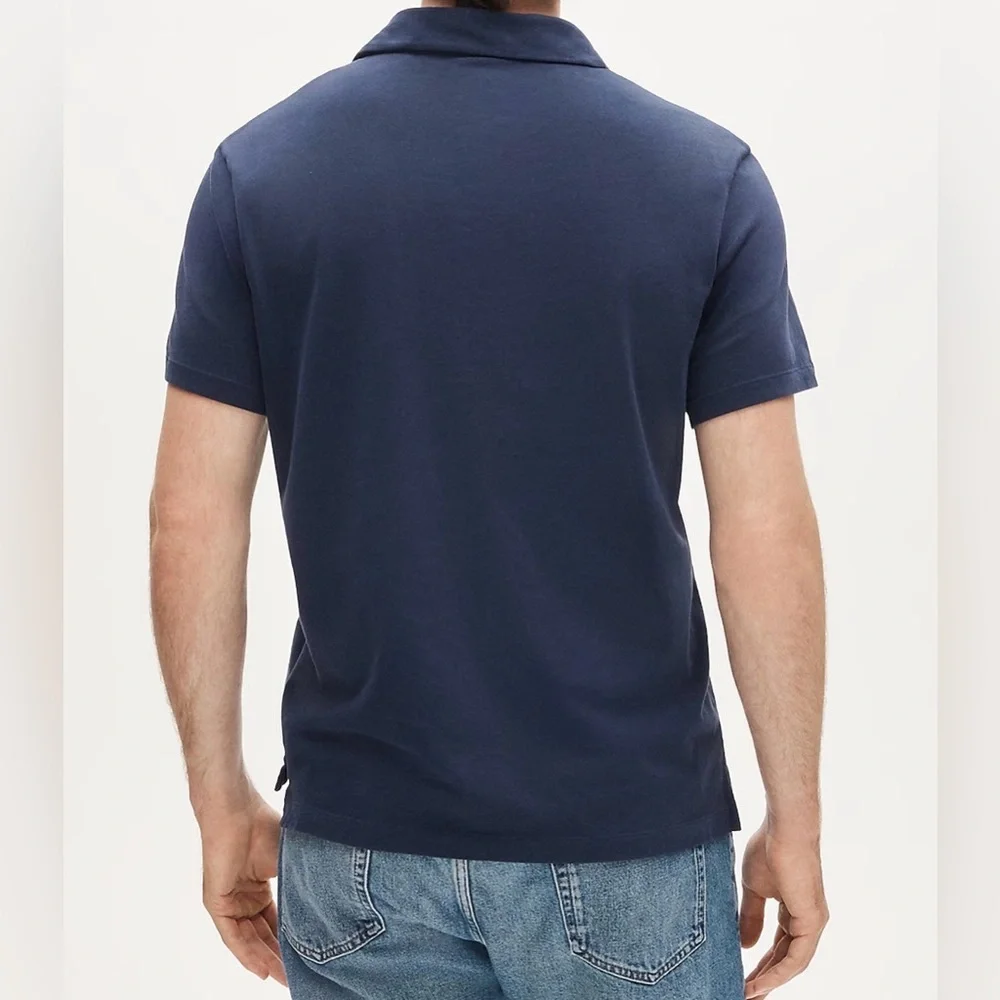 J. Crew Navy Blue Short-Sleeve Polo